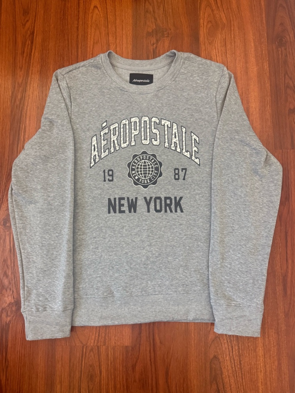 Aeropostale Gray New York Crewneck Sweatshirt